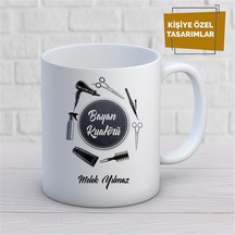 Kişiye Özel İsim Yazılabilir Bayan Kuaförü Kupa Bardak Çok Renkli