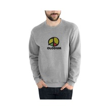 Olodum Baskılı Gri Erkek Örme Sweatshirt