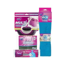 Mikrofiber Bez, Büyük Boy Çöp Torbası, Temizlik Fırçası Ve Sünger Paketi Diğer