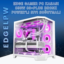 Gameagle EDGELPW Edge 7 Argb Fanlı Gamer Bilgisayar Kasası 850w 80+ Plus Bronz Power'lı Sıvı Soğutmalı Beyaz