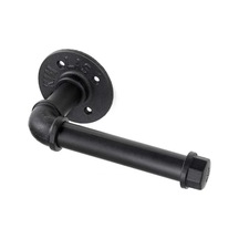 Antika Endüstriyel Boru Tuvalet Kağıdı Tutucu Ağır Endüstriyel Boru Tuvalet Kağıdı Tutucu Stili Retro Duvar Montaj Kiti Belge Tutucu Siyah Diğer