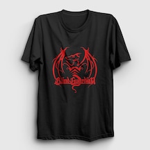 Presmono Unisex Dragon Blind Guardian T-shirt Siyah