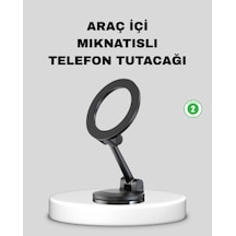 Mey İthalat Katlanır Manyetik Araç İçi Telefon Tutucu 360 Dönebilen, Magsafe Uyumlu, Güçlü Mıknatıslı Tasarım