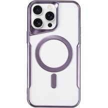 Apple Uyumlu iPhone 14 Pro Max Kılıf Boyi Magsafe Silikon Kapak Derin Mor/