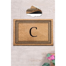 Coco Harf C 40x60 cm KIL Paspas,Dekoratif Çok Amaçlı Iç ve Dış Kapı Paspası