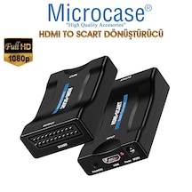 Microcase Hdmı To Scart Dönüştürücü Adaptör Siyah - Al2620