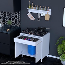 Modilayn Birce Xxl-75 X 87 X 48 Cm Tüp Bölmeli Set Ocak Altı Dolap Ve Baharat Rafı