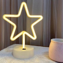 Yıldız Neon Led Lamba Sarı