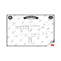 Seat Toledo 1999-2004 Torpido Konsol Trim Göğüs Maun Kaplama Set 14 Parça Gümüş