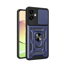 Samsung  Uyumlu  Galaxy A06 Kılıf Pars Lens Yüzüklü Silikon Lacivert