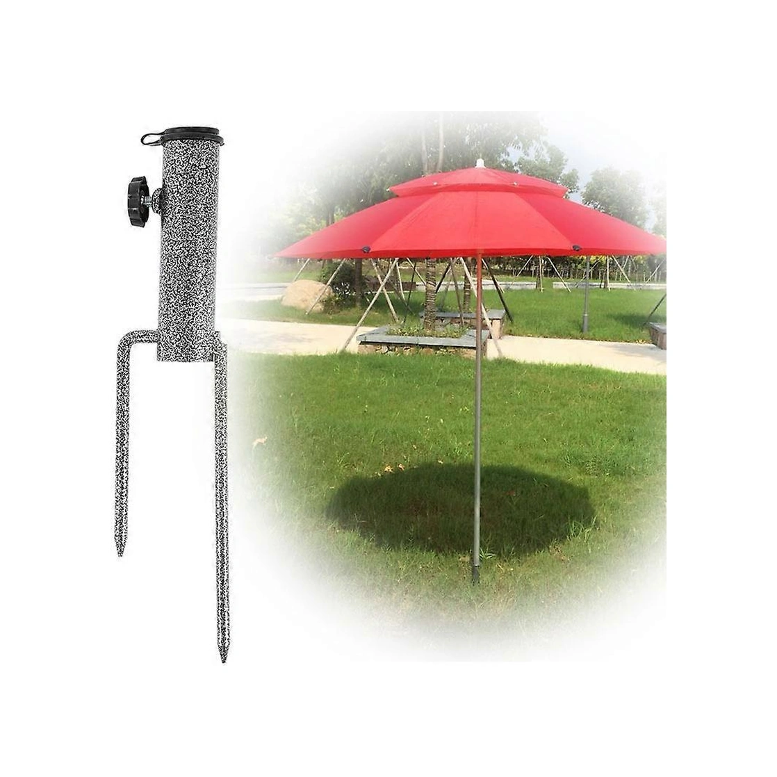 1 Adet Sabit Şemsiye Soketi, Şemsiye Zemin Kazığı, Metal Katlanır Şemsiye Standı, Park, Veranda, Bahçe, Balıkçılık, Kamp İçin Açık Hava Şemsiye Tutucu Çok Renkli