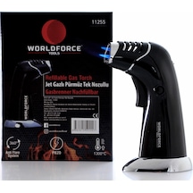 Worldforce Turbo Torch Piezo 1300° Doldurulabilir Jet Pürmüz N11.3475 Siyah