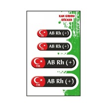 Gogo Kan Grubu Ab Rh + Siyah Dörtlü Damla Etiket Iıı