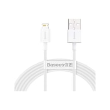 Baseus Superior Series Usb To Lightning Apple Uyumlu iPhone Hızlı Şarj Kablosu 1 M 2.4A Beyaz