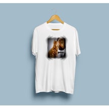 Oversize Seeing İs Believing Tasarım Unisex T-shirt Beyaz