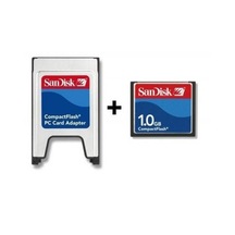 1 Gb Sandisk Compact Flash Hafıza Kartı+ Sandisk Pcmcıa Kart Okuyucu