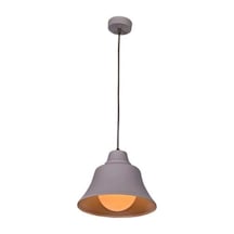 Riolight Retro Gri Içi Beyaz Tekli Metal Sarkıt Avize Çap:22Cm