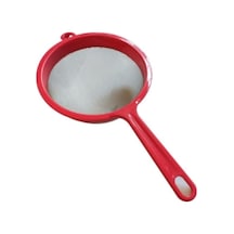 Plastik Saplı Paslanmaz Çelik Süzgeç - Kırmızı - 17 Cm Paslanmaz Çelik Diğer