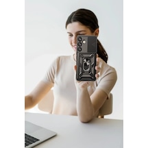 Mey Najmaddin Samsung Galaxy Uyumlu S25 Kılıf Pars Lens Yüzüklü Silikon - Yeşil Najmaddin Diğer