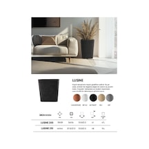 Bostann Dekoratif Saksı - Lusıne 210 - 74l - Antrasit