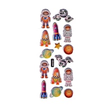 Sticker Kabartmalı Sticker Defter, Planlayıcı Etiket - Cb-588 16x7 Cm- Astranot, Roket