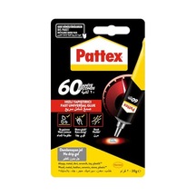 Pattex 60 Saniye Üniversal Yapıştırıcı, Ev Onarımları İçin Çok Amaçlı Yapıştırıcı, 60 Saniyede Hızlı Yapıştırıcı, Çeşitli Malzemeler İçin Güçlü Yapıştırıcı, 1x20g Tüp