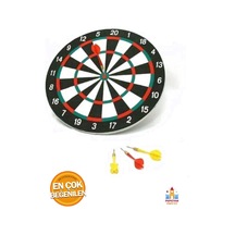 Oklu Dart Oyun Seti - Profesyonel Tasarımlı Dart Tahtası Ve Oklarla Komple Set