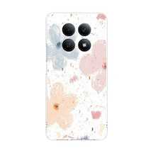 Redmi Note 15 4g Uyumlu Pastel Soyut Çiçek Ve Leke Desenli Baskılı Silikon Kılıf Renkli