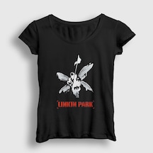 Presmono Kadın Hybrid Theory Linkin Park T-shirt Siyah