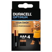 Duracell Optimum AAA Alkalin İnce Kalem Piller 1.5 V LR03/MN2400 4’lü Paket