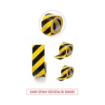 Yapışkanlı Zemin İşaretleme Bandı Etr 5122 Sarı Siyah Güvenlik Bandı
