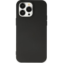 Apple iPhone  Uyumlu- 14 Pro Kılıf Nano İçi Kadife Silikon - Siyah