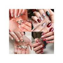 3d Tasarım Yapışkan Tırnak Sticker Random 5'li Tırnak Dövmesi Nail Art Set