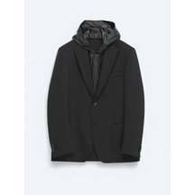 Kip Siyah Düz Modern Fit Örme Ceket Siyah