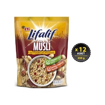 Eti Lifalif Yer Fıstıklı ve Hurmalı Müsli 12 x 350 G