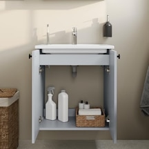 Shift T20 81003 Kapaklı Lavabo Dolabı, Kül Gri, 60 Cm