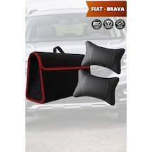 Fiat Brava Uyumlu Bagaj Çantası Koltuk Yastığı Siyah Renk Lüks Model