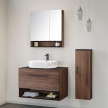 Orka Knidos 90 Cm Mdf Navaro Banyo Dolabı Takımı Ve Boy Dolabı Beyaz