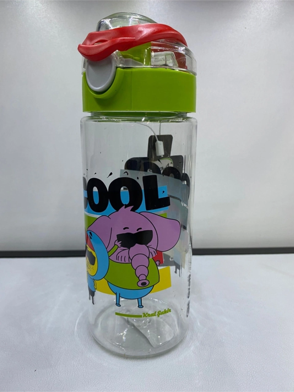 Kral Şakir Desenli Tritan Matara 500cc K028-1 Yeşil