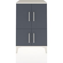 Hyperion Komodin 3 Raflı 4 Kapaklı 60x44x96 Aytaşı-antrasit Aytaşı