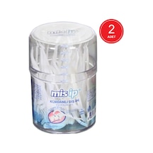 Mis İp Kürdanlı Diş İpi Silindir Kutu 50'li x 2 Paket