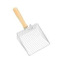 Paslanmaz Çelik Kedi Kumu Küreği Dayanıklı Metal Yapı, Ergonomik Kaymaz Sap, Hızlı Eleme Ve A