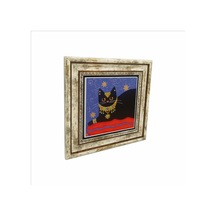 Kedi Baskılı Taş Tablo 25x25