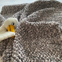 Bebek Battaniyesi Kahve Bej Kadife Kırçıllı 100 X 92Cm Kahverengi