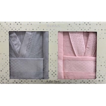 Özdilek Aile Bornoz Seti Elissa Gri Pudra Gri