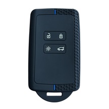 Autohan Keys Renault Austral, Megane 4, Talisman, Clio 5 İçin Silikon Anahtar Kılıfı, Petek Desenli, Siyah-mavi