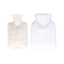 Sıcak Su Torbası Çift Ekli Cep Pvc Astar Yıkanabilir Kılıf 1000 Ml Kapasiteli Ev İçin Sıcak Su Torbası Beyaz Diğer