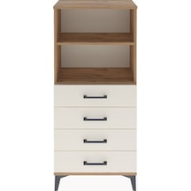 Arges Dolap 2 Raflı 4 Çekmeceli 60x30x134 Çam-aytaşı Atlas Çam
