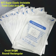 Diş Ortodonti Niti Süper Elastik Görünmez Diş Rengi Kemer Teli Yuvarlak Dikdörtgen Oval Şekil Malzemesi 5 Pcs 16 22 Lower
