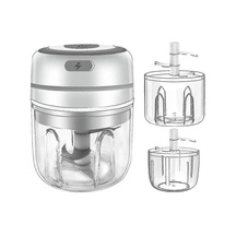 Homewe Elektrikli Sarımsak Doğrayıcı, Mini Sarımsak Doğrayıcı Taşınabilir Kablosuz Gıda İşlemcisi, Sarımsak Ezici Kıyma Makinesi Kırıcı, Küçük Gıda Öğütücü - Beyaz Siyah